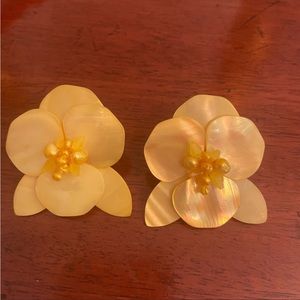 Tuckernuck Yellow Flower Earrings